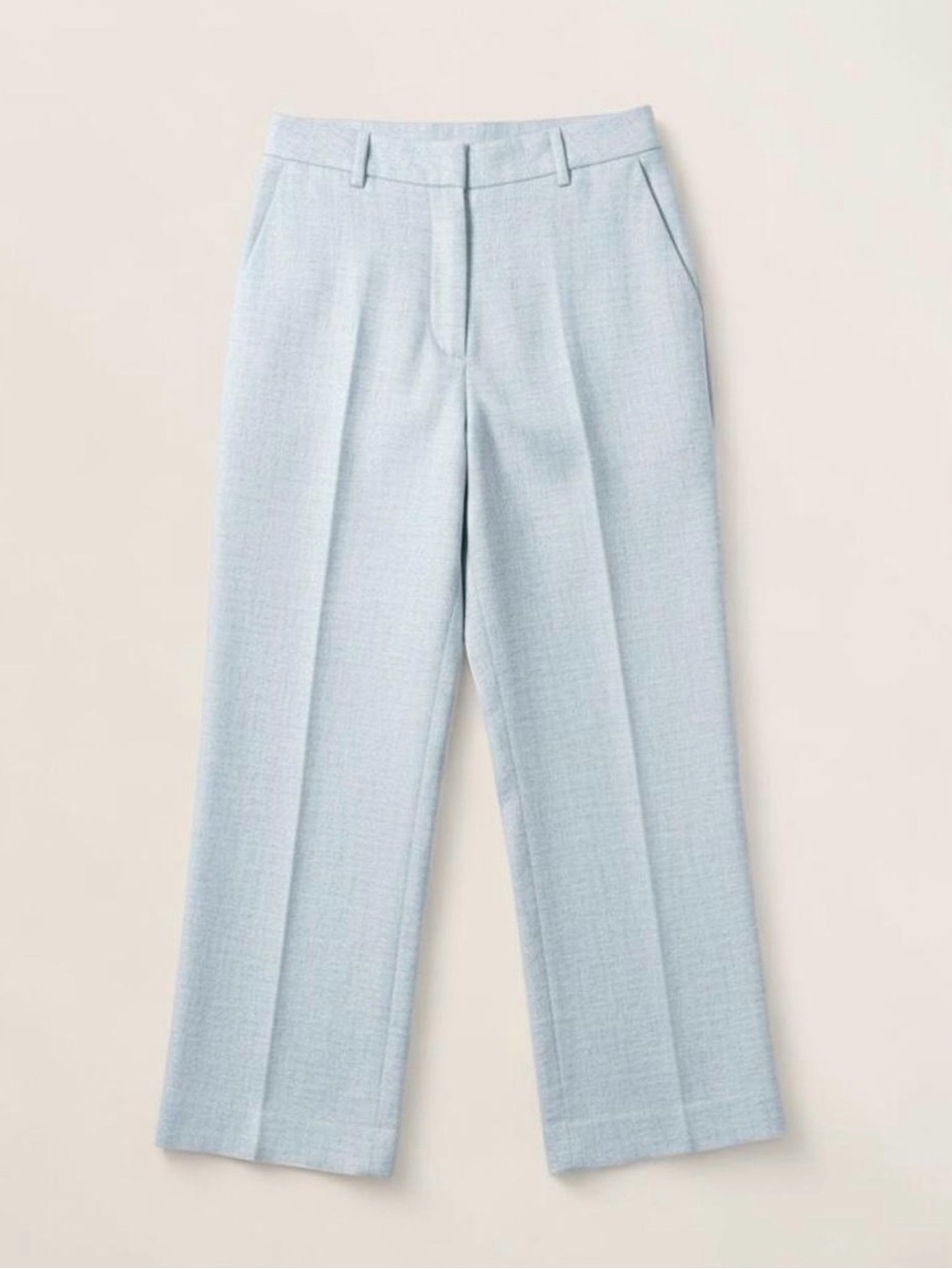 Club Monaco Light Blue Tailored Straight-Leg Trousers